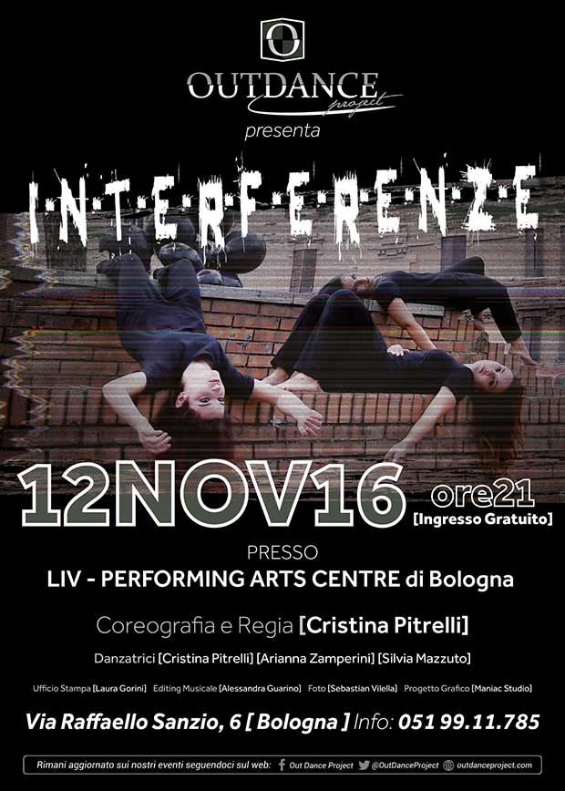 locandinainterferenzebolognaoutdance Alpi Fashion Magazine locandina interferenze bologna outdance