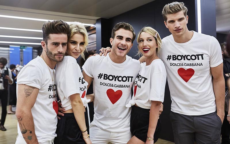 boycott,tshirt,dolce and gabbana
