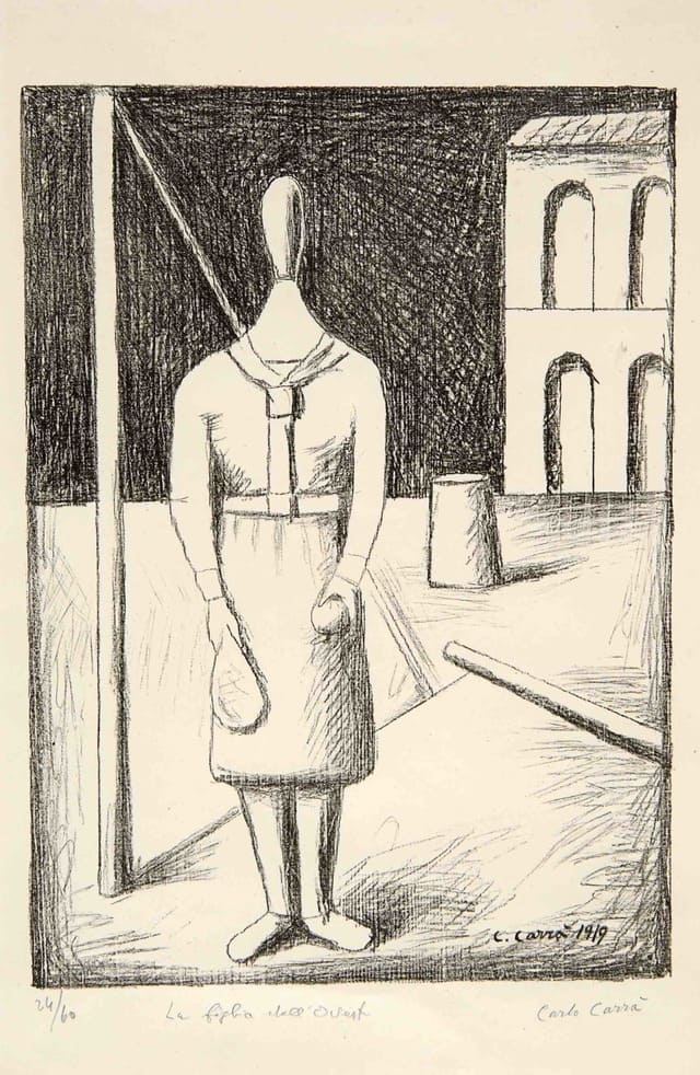 90 Carlo Carrà La figlia dellOvest o La fanciulla dellOvest 19191949 Alpi Fashion Magazine